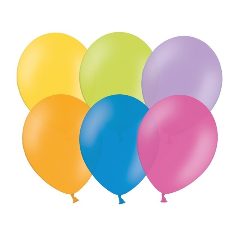 100 latex balloons mix matt 12cm