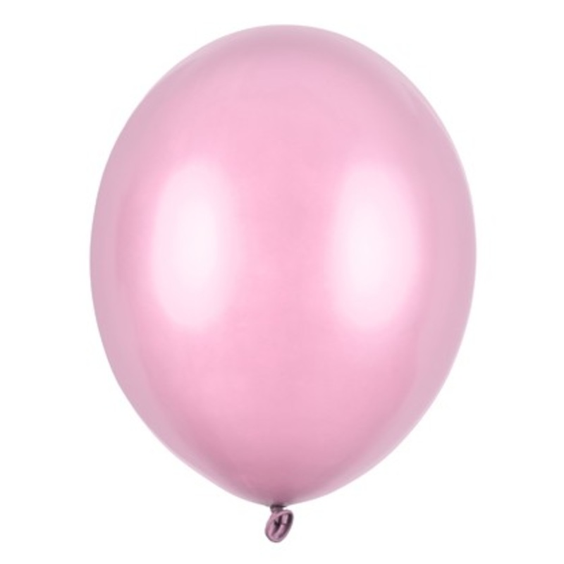 100 Partystar metallic balloons light pink 12cm