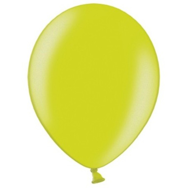 100 Partystar metallic balloons may green 27cm