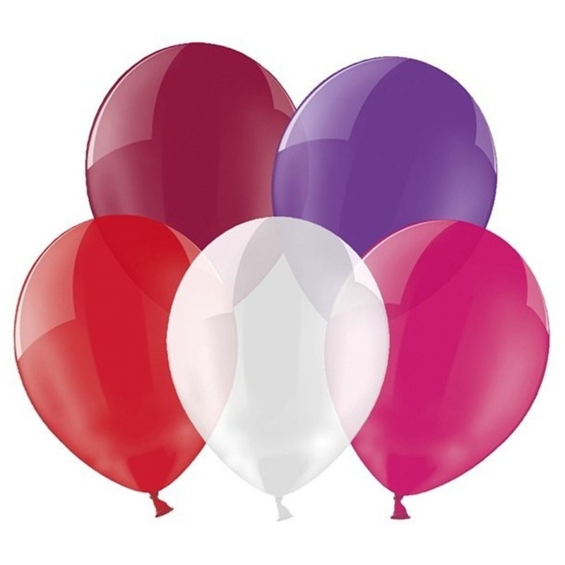100 transparent party star balloons mix 30cm