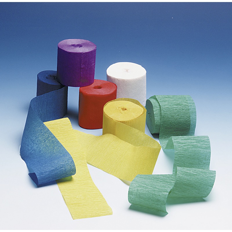 12 colorful party cracker crepe paper rolls 10m
