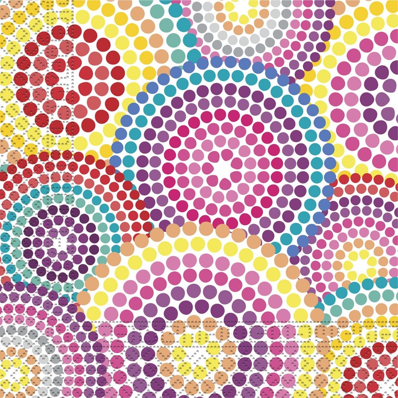 20 colorful mosaic napkins 33cm