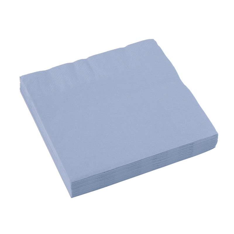 20 napkins 33 x 33 pastel blue
