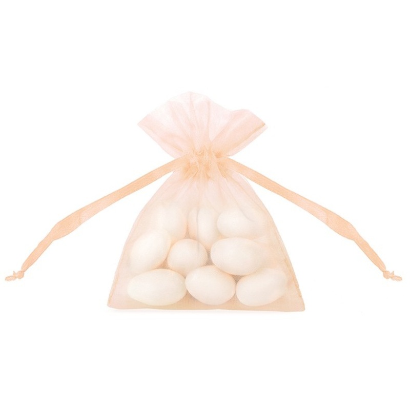 20 organza bags Claire peach 10cm