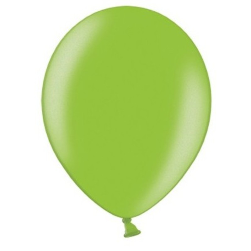 20 party star metallic balloons apple green 23cm