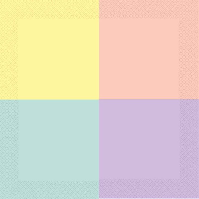 20 pastel mixed napkins 33cm