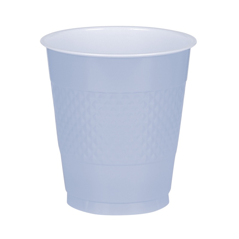 20 plastic cups June pastel blue 355ml