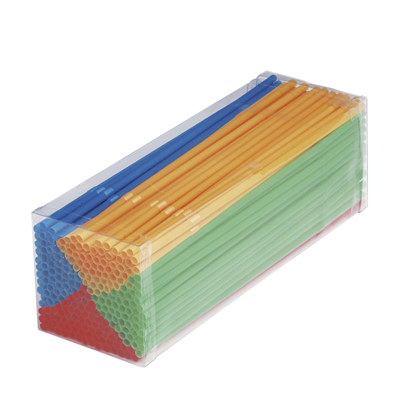 225 Flexi straws multicolored 24cm