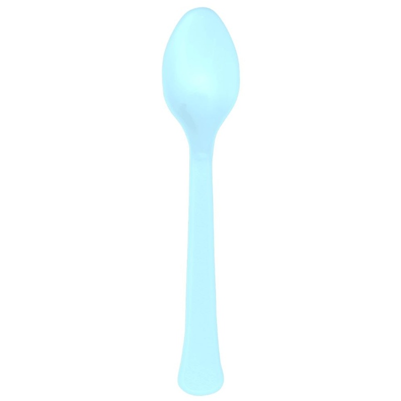 24 Reusable Sky Blue Spoons