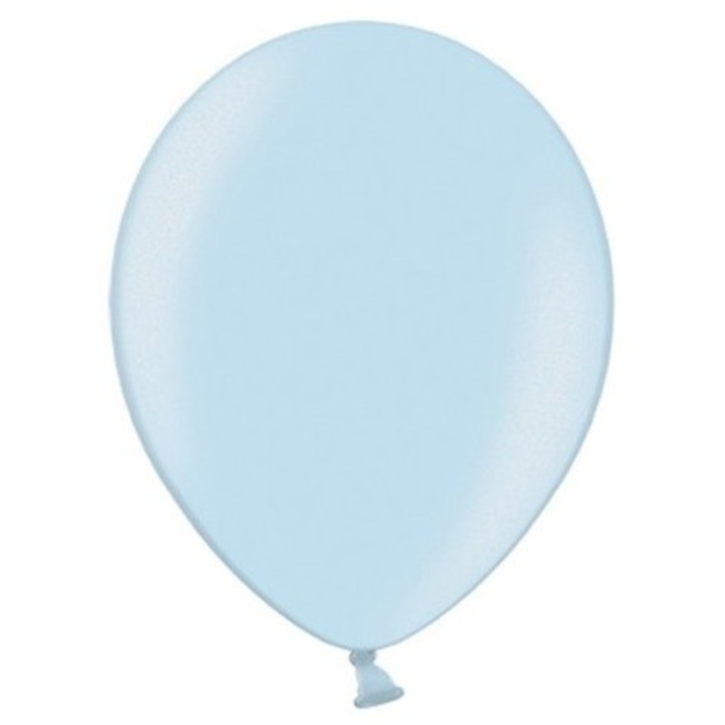 50 Partystar metallic balloons pastel blue 27cm