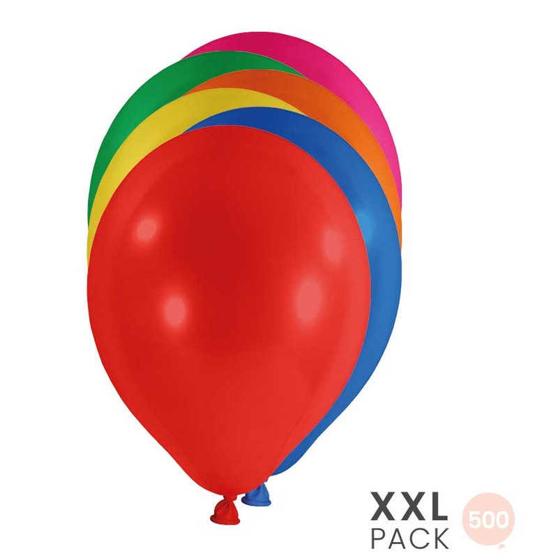 500 colored latex balloons 30cm