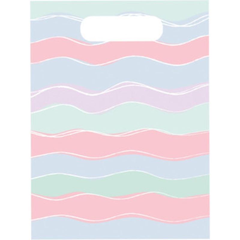 6 pastel party gift bags