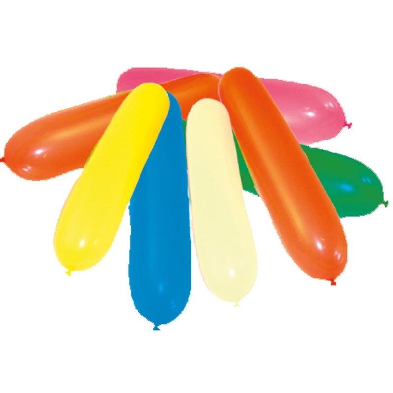8 latex balloons colored zeppelins 60cm