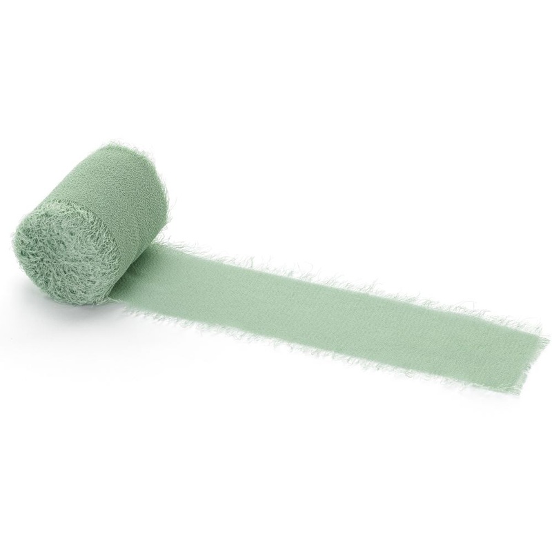 Chiffon ribbon pistachio 5m x 4cm