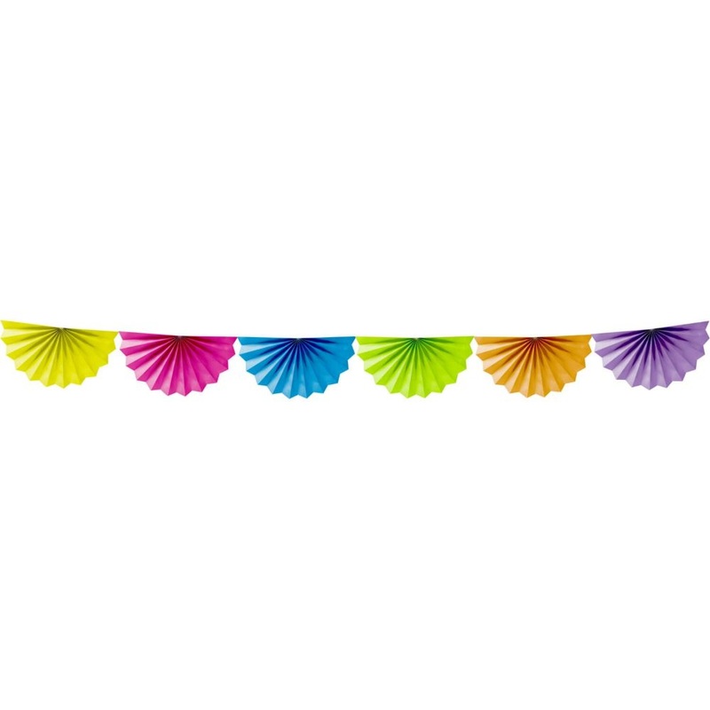 Fan garland multicolored 4m