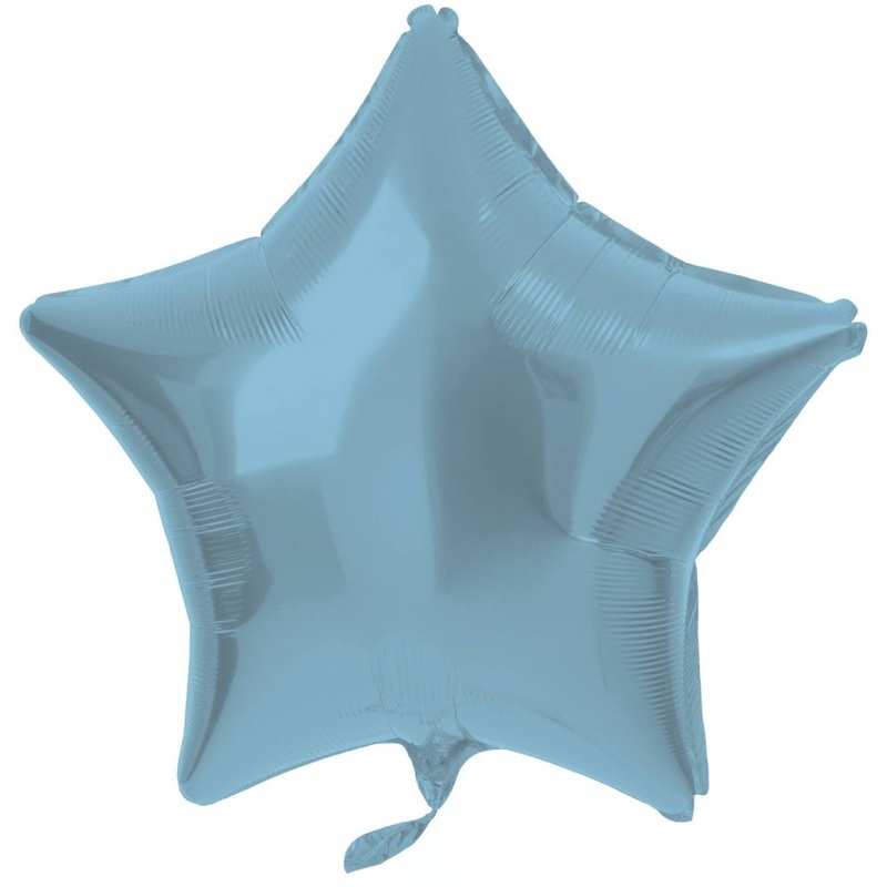 Foil Balloon Metallic Pastel Blue Star 45cm