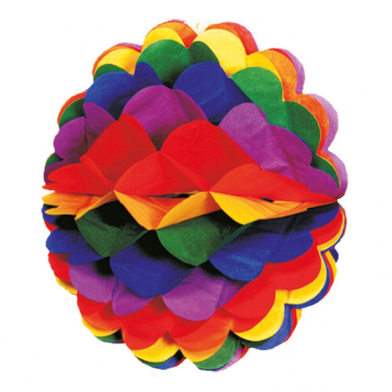 Magical Rainbow honeycomb ball hanging decoration colorful 28cm