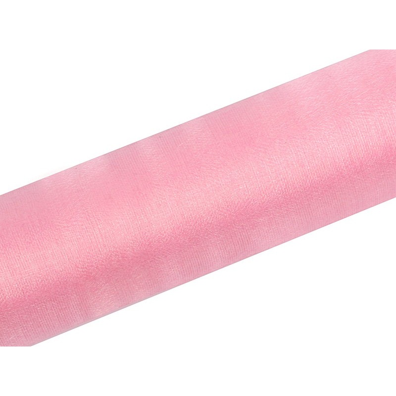 Organza fabric Elisa light pink 9m x 16cm