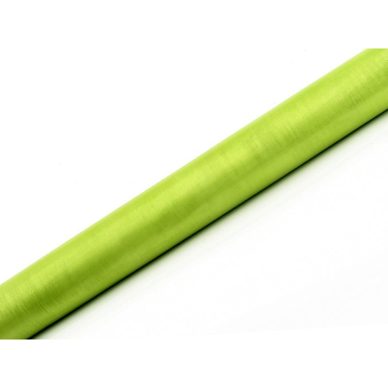 Organza fabric Julie light green 9m x 36cm