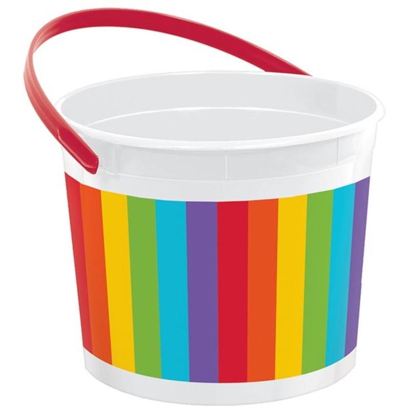 Rainbow Pattern Bucket 15cm