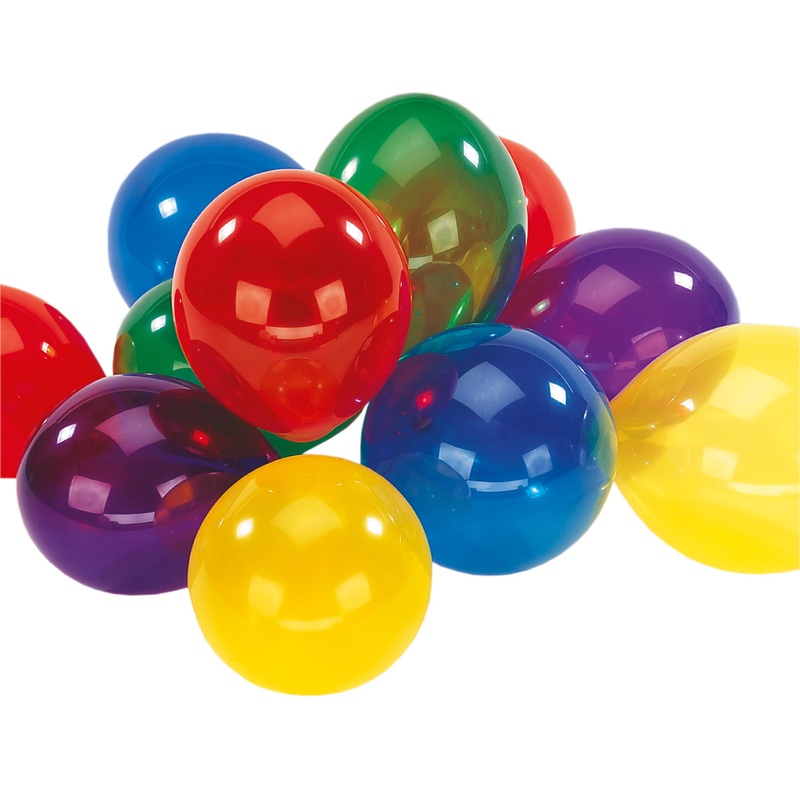 Set of 8 colorful crystal balloons