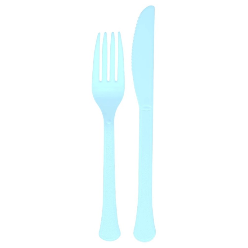 Sky blue cutlery set 24 pieces