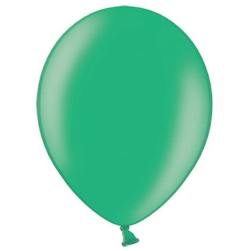 10 party star metallic balloons green 30cm