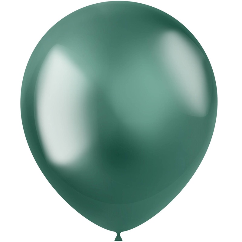 10 Shiny Star balloons green 33cm