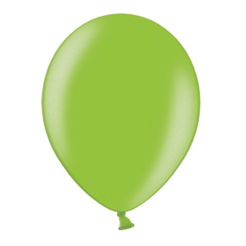 100 balloons in metallic lime 30cm