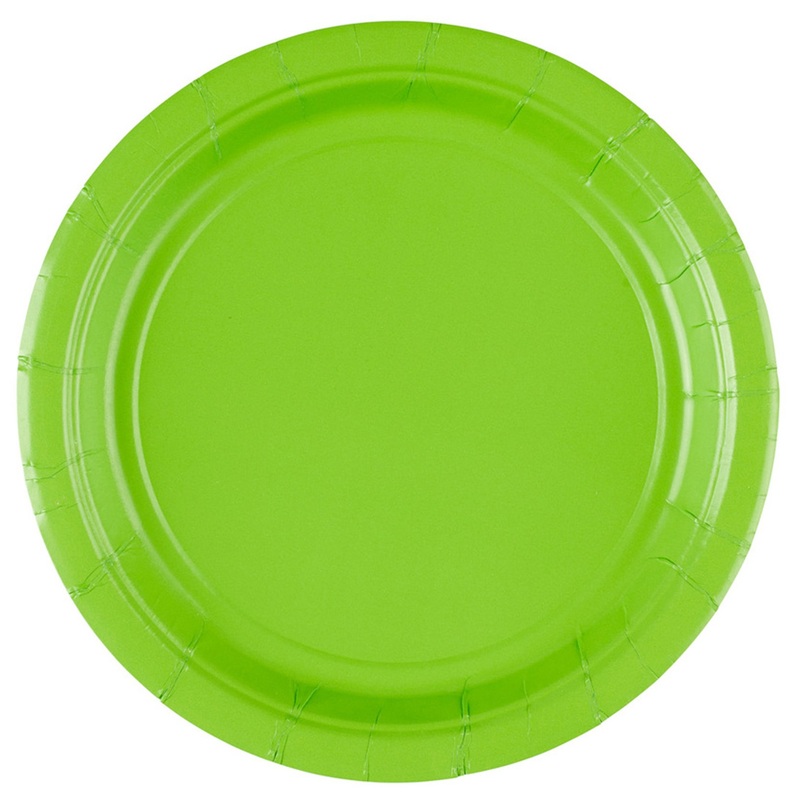 20 party plates kiwi green