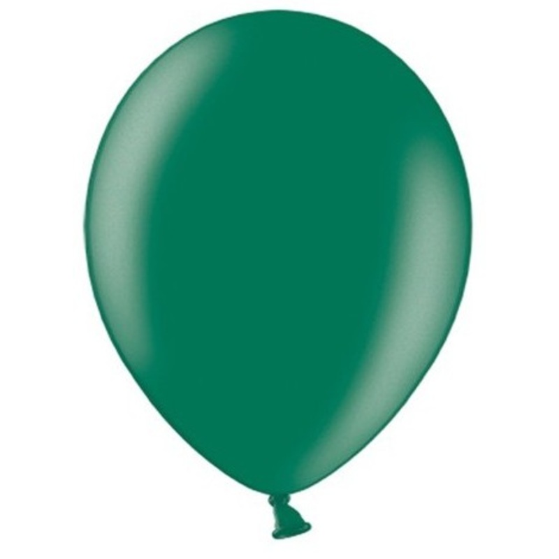 20 Party star metallic balloons fir green 27cm