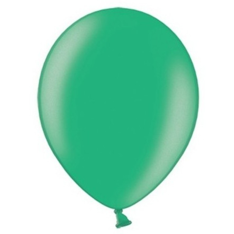 20 party star metallic balloons green 23cm