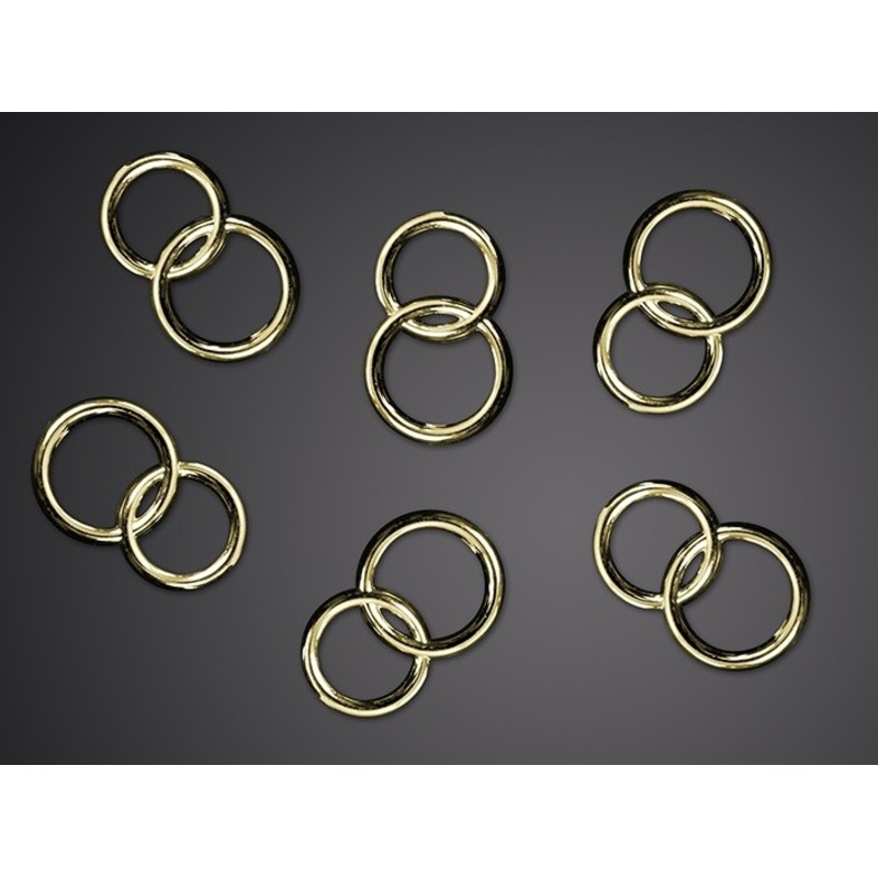 25 gold wedding rings scattered decoration