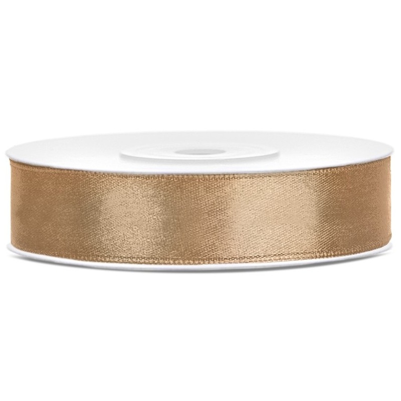 25m gift ribbon in light gold