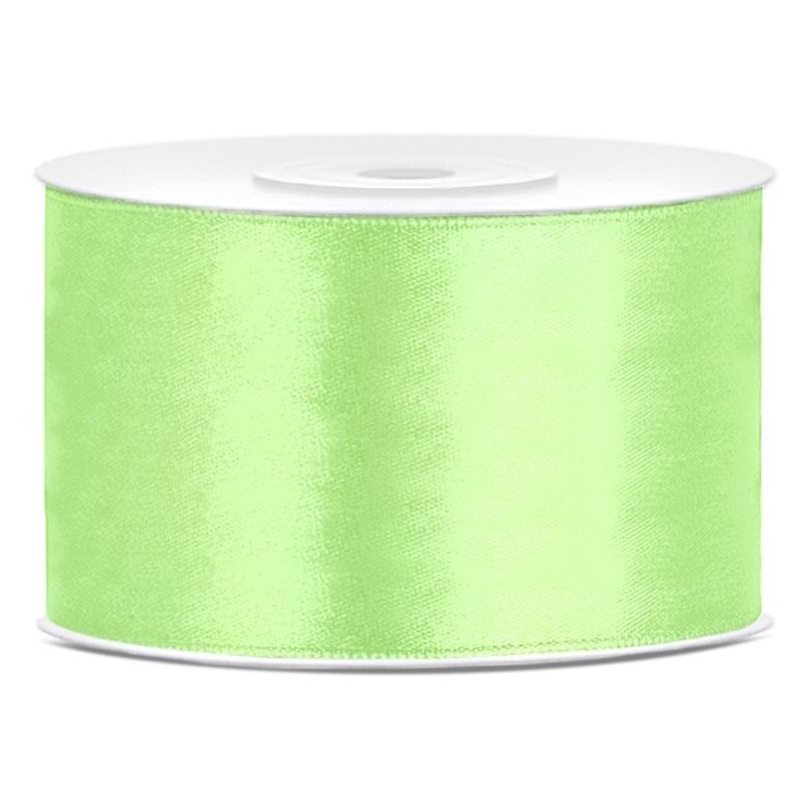 25m satin ribbon pistachio green 38mm
