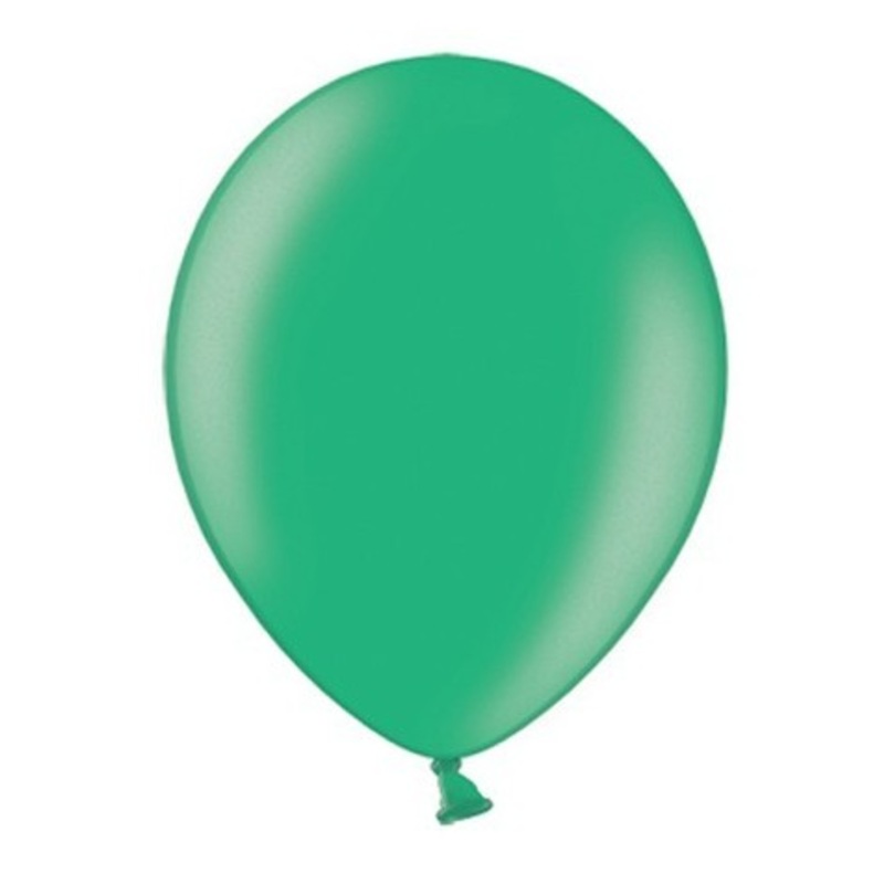 50 party star metallic balloons green 23cm