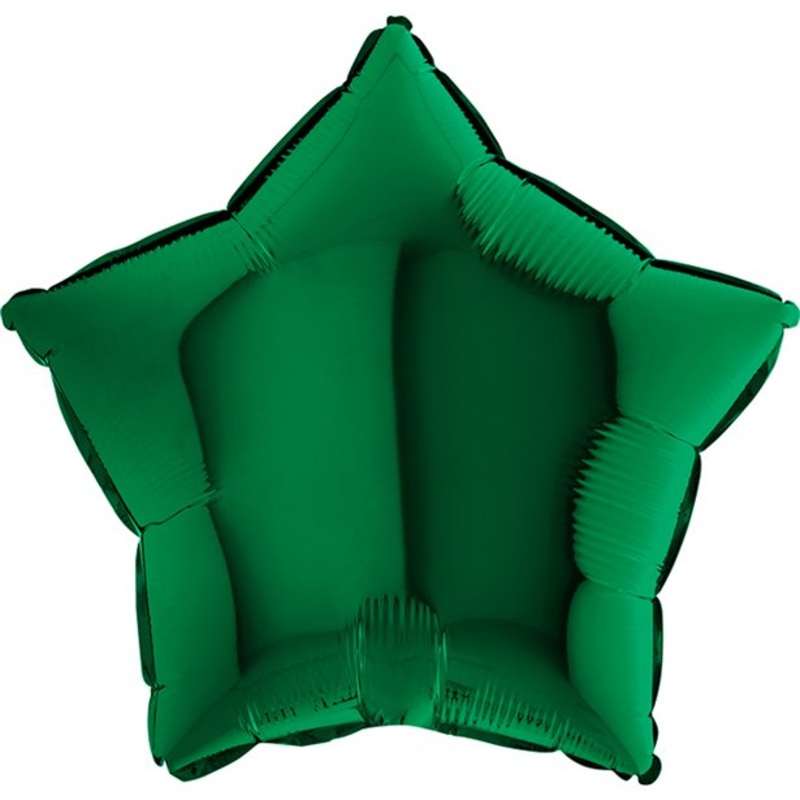 Dark green star balloon Shine 45cm