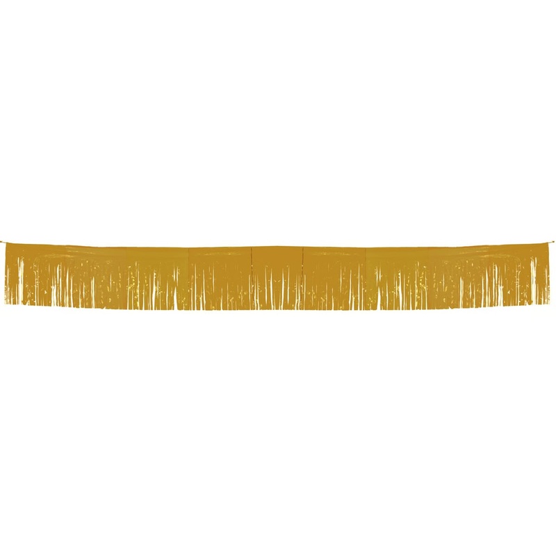 Fringe garland tinsel gold 6m
