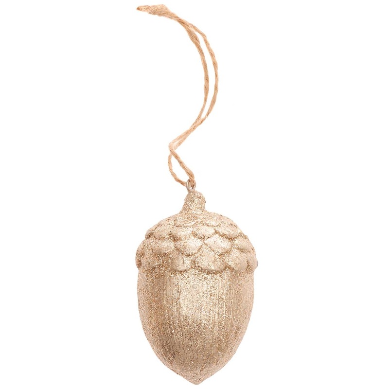 Golden acorn hanger 5 x 8.5cm