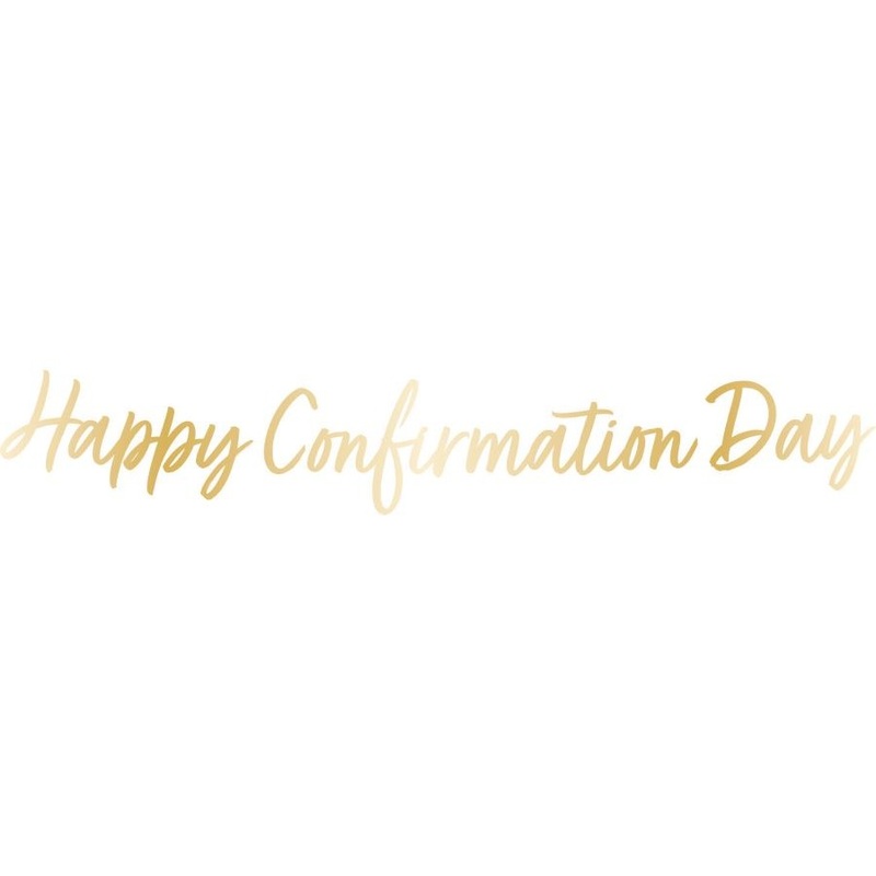 Golden Happy Confirmation Garland 1.6m