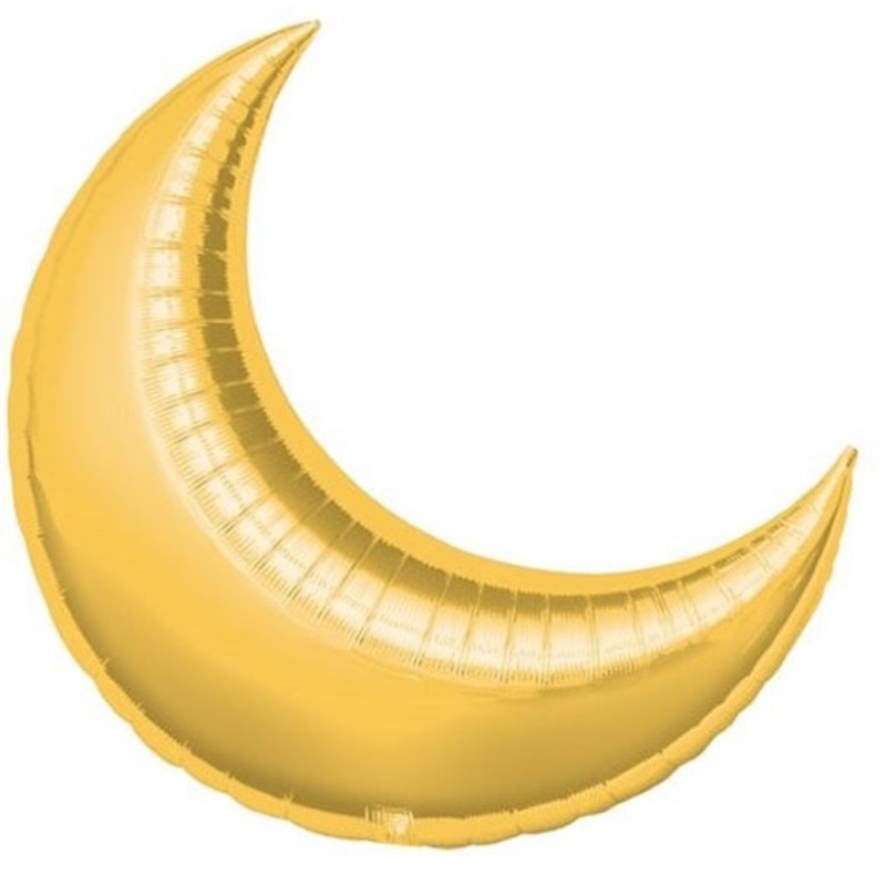 Golden moon sickle foil balloon 66cm