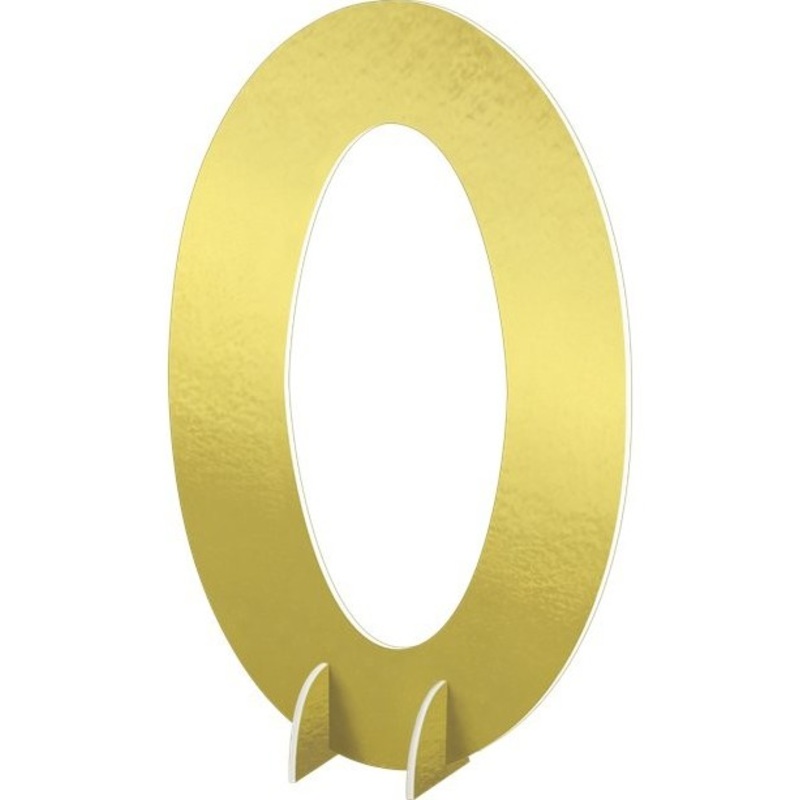 Golden number 0 stand 61cm