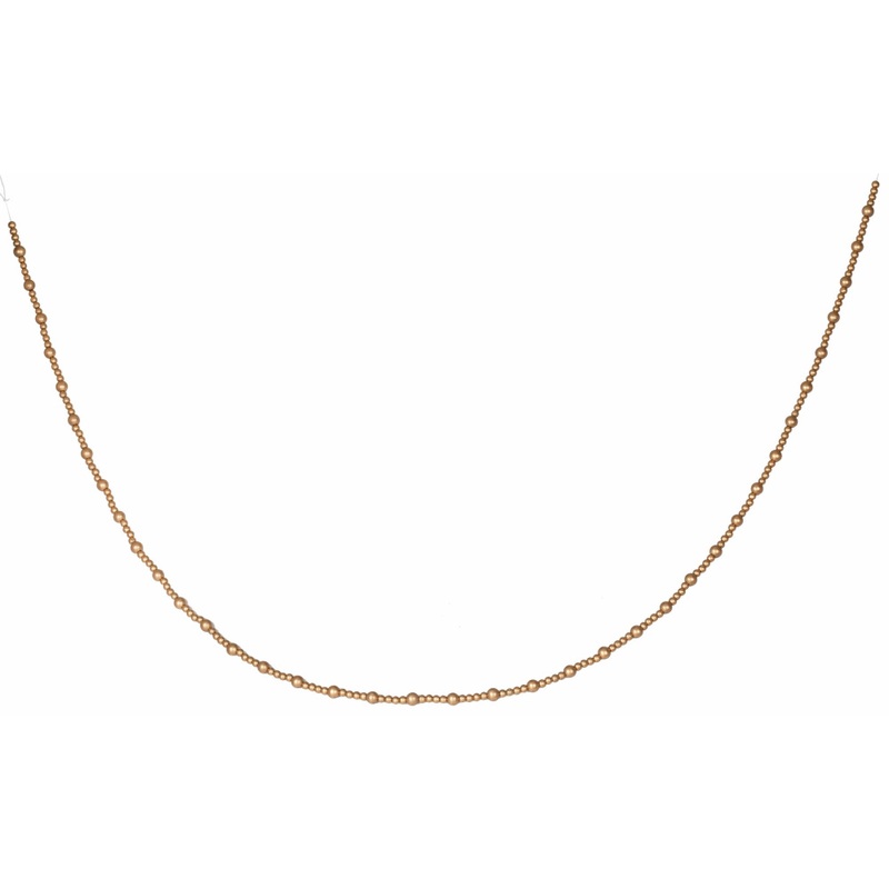 Golden wooden bead necklace 3m