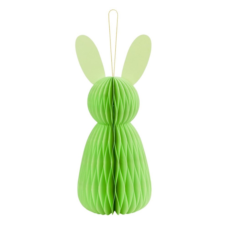 Honeycomb figure Easter bunny green 30cm