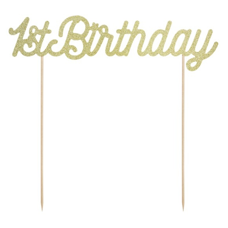 One Star cake decoration gold 21cm