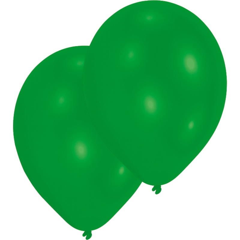 Set of 10 green balloons 27.5cm