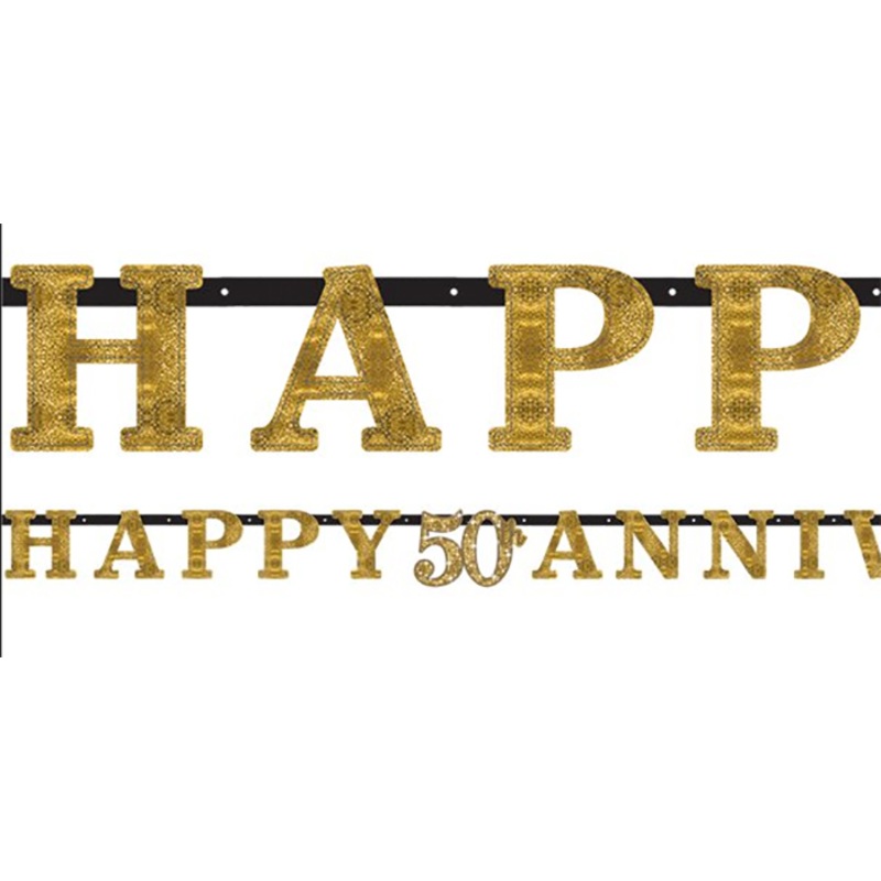 Sparkling 50 Years letters garland