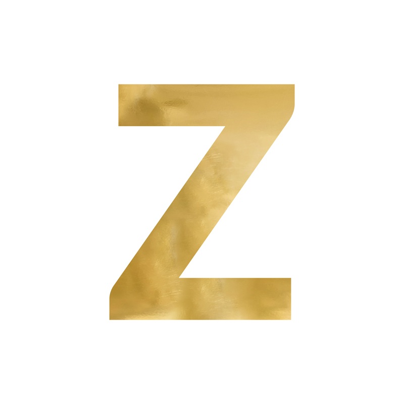 Spiegelbuchstabe ''Z'', gold, 47x60 cm