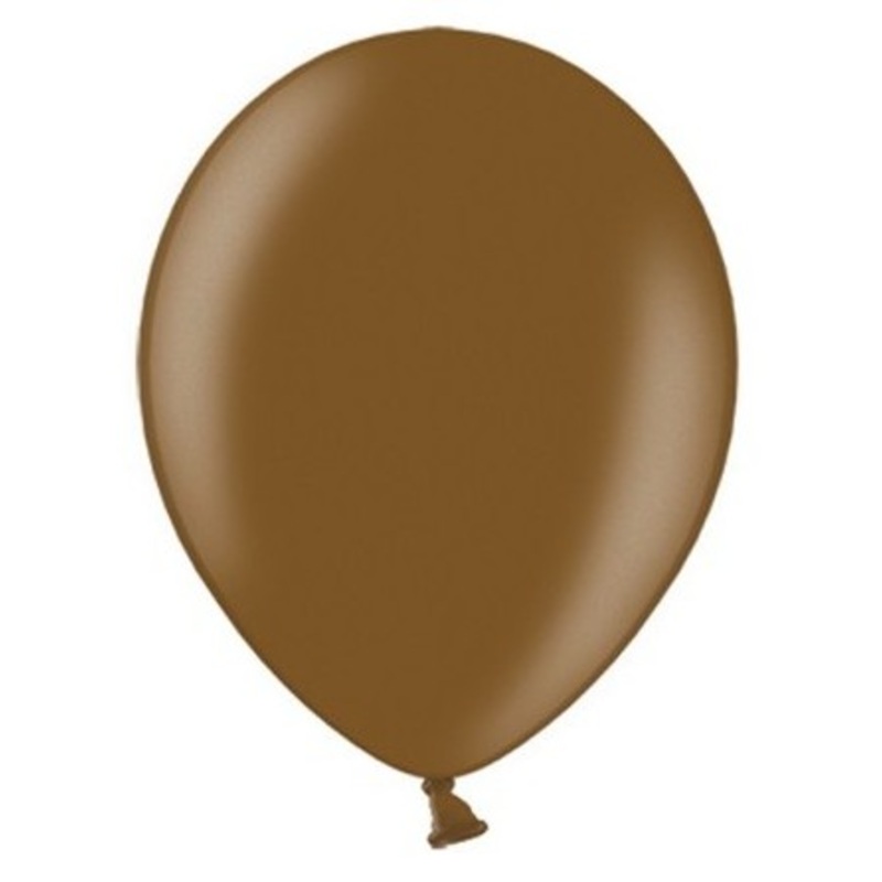 10 party star metallic balloons brown 23cm