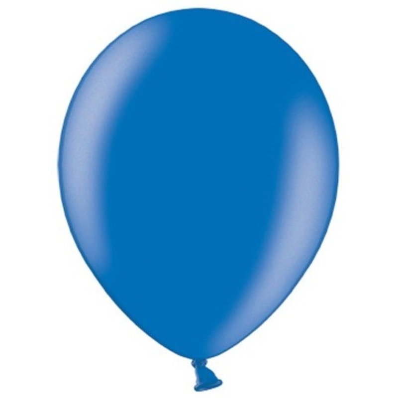 10 party star metallic balloons royal blue 30cm